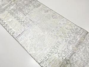 佐賀錦　花に古典柄織り出し　袋帯